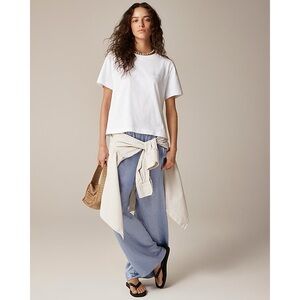 NWT J. Crew Broken-in Jersey "Soleil" Graphic T-shirt Short Sleeve White